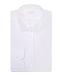 White Tailored Fit Formal Ramses Poplin Shirt