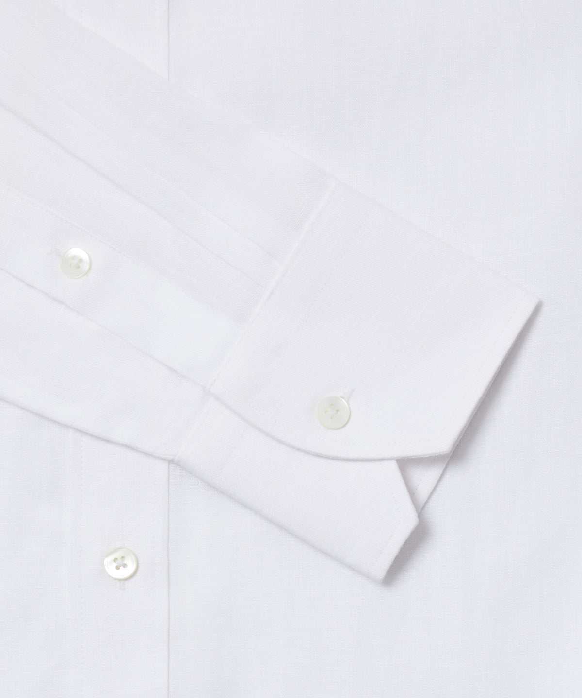 White Classic Fit Essential Linen Formal Shirt